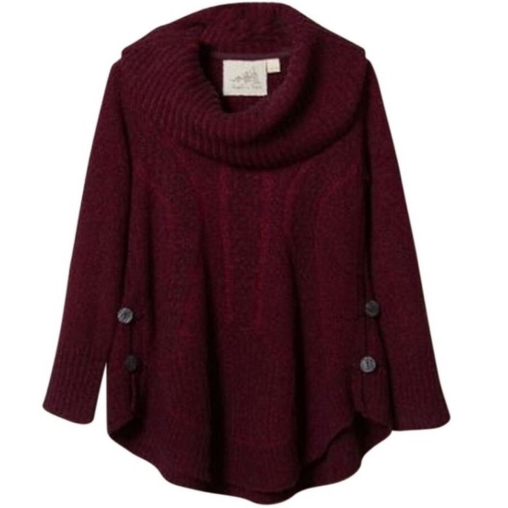 Anthropologie Boucel Cable Knit Wool Blend Sweater